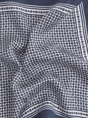 Reiss Navy/Ivory Montecristo Silk Printed Pocket Square - Image 5 of 5