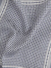 Reiss Steel Grey Montecristo Silk Printed Pocket Square - Image 5 of 5