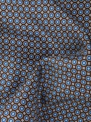 Reiss Chocolate/Navy Montecristo Silk Printed Pocket Square - Image 5 of 5