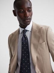 Reiss Navy Panarea Silk Medallion Tie - Image 2 of 5
