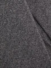 Reiss Grey Melange Cres Brushed Cotton Herringbone Tie - Image 5 of 5