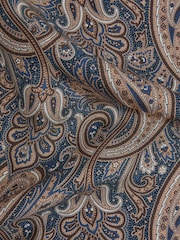 Reiss Airforce Blue/Oatmeal Pianosa Silk Paisley Pocket Square - Image 2 of 5