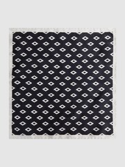 Reiss Midnight Filicudi Silk Diamond Pocket Square - Image 4 of 5