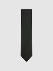 Reiss Forest Green Molat Twill Wool Tie - Image 2 of 5