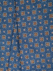 Reiss Airforce Blue Melange Venice Silk Medallion Tie - Image 5 of 5