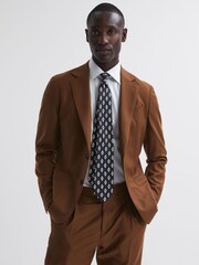 Reiss Midnight Burano Silk Diamond Tie - Image 2 of 5