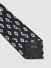 Reiss Midnight Burano Silk Diamond Tie - Image 4 of 5