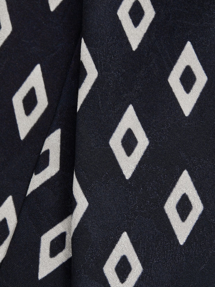 Reiss Midnight Burano Silk Diamond Tie - Image 5 of 5