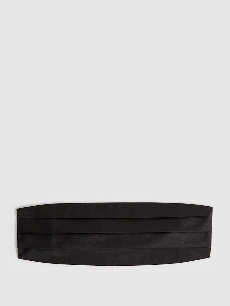 Reiss Black Cameron Silk Cummerbund - Image 1 of 5