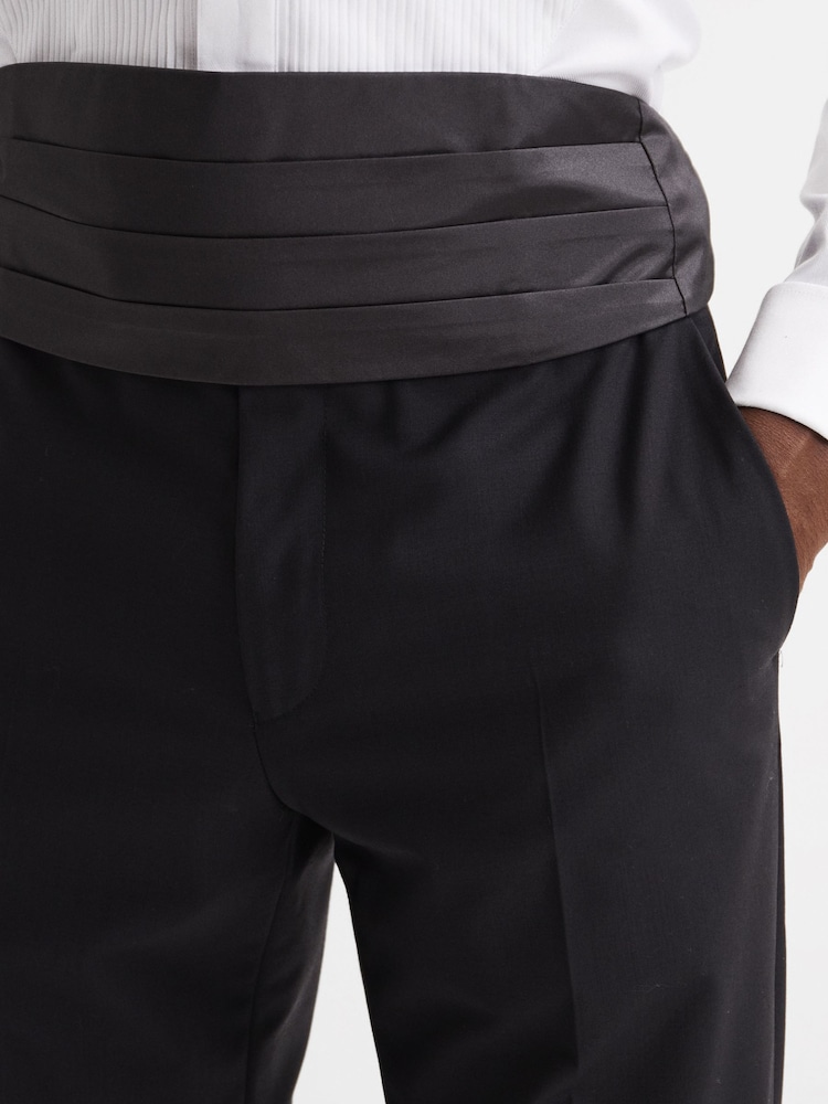 Reiss Black Cameron Silk Cummerbund - Image 2 of 5