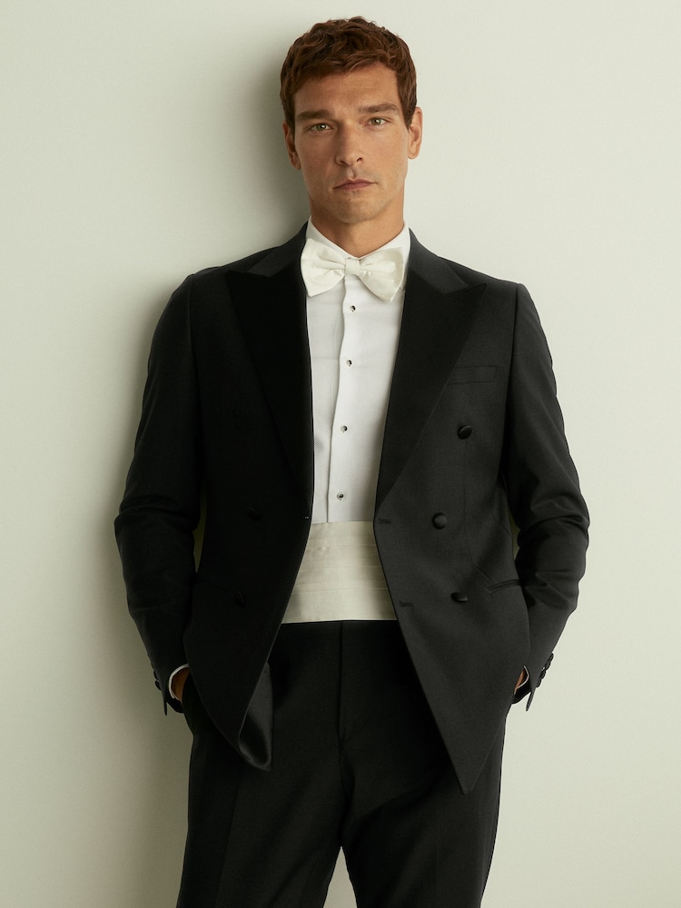 Reiss Ivory Cameron Silk Cummerbund - Image 2 of 5