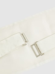 Reiss Ivory Cameron Silk Cummerbund - Image 3 of 5