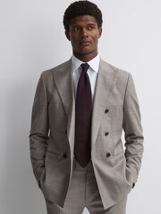 Reiss Dark Plum Molat Twill Wool Tie - Image 2 of 5