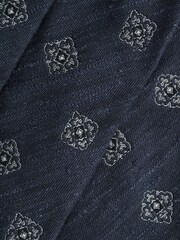 Reiss Navy Capraia Textured Silk Medallion Tie - Image 5 of 6