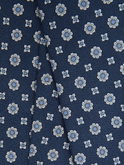 Reiss Airforce Blue Budelli Silk Floral Medallion Tie - Image 5 of 5