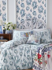 Cath Kidston Blue 30 Years Toile Duvet Cover and Pillowcase Set - Image 1 of 5