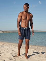 Navy Blue Essential Swim Shorts - Image 2 of 11