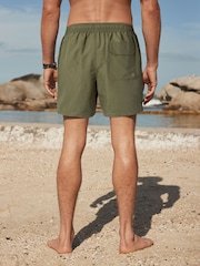 Khaki Green Essential Swim Shorts - Image 2 of 11