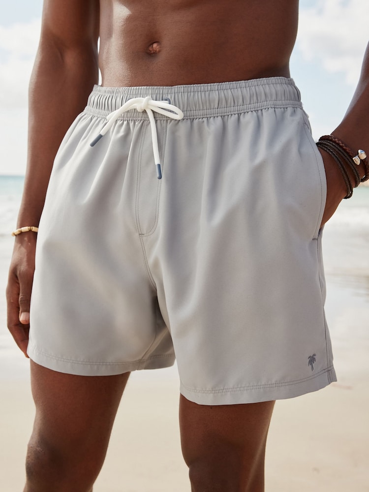 Ice Grey Palm Logo Essential Swim Shorts - Image 1 of 11