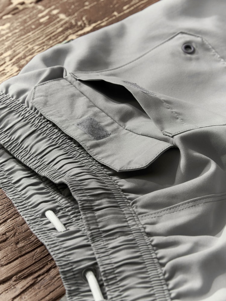 Ice Grey Palm Logo Essential Swim Shorts - Image 11 of 11