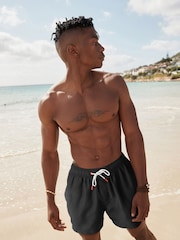 Black Plain Essential Swim Shorts - Image 1 of 11
