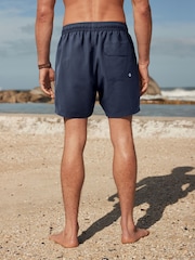Navy Blue Plain Essential Swim Shorts - Image 4 of 12