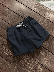 Navy Blue Plain Essential Swim Shorts - Image 6 of 12