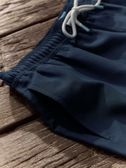 Navy Blue Plain Essential Swim Shorts - Image 8 of 12