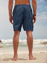 Navy Blue Utility Swim Shorts - Image 5 of 12