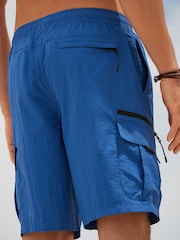Cobalt Blue Utility Swim Shorts - Image 3 of 13