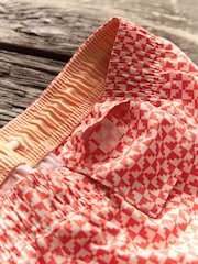 Coral Geo Printed Swim Shorts - Image 10 of 11