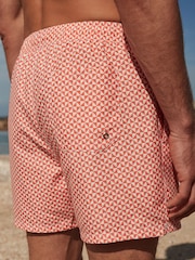 Coral Geo Printed Swim Shorts - Image 5 of 11