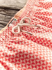 Coral Geo Printed Swim Shorts - Image 7 of 11