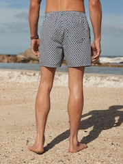 Navy Geo Printed Swim Shorts - Image 3 of 11