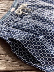 Navy Geo Printed Swim Shorts - Image 8 of 11