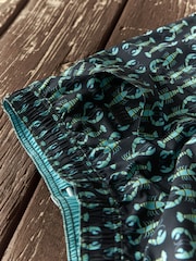 Navy/Light Blue Lobster Geo Printed Swim Shorts - Image 11 of 11