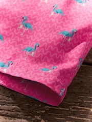 Bright Pink Mini Flamingo Printed Swim Shorts - Image 7 of 10