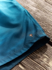 Blue Textured Ombre Printed Swim Shorts - Image 12 of 13