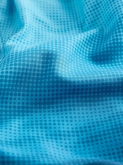 Blue Textured Ombre Printed Swim Shorts - Image 13 of 13