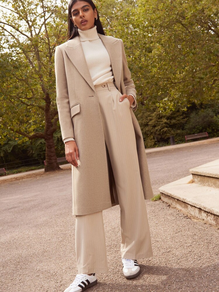 Oatmeal Revere Collar Coat - Image 2 of 5