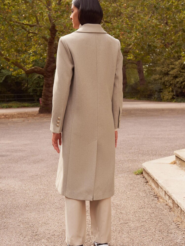 Oatmeal Revere Collar Coat - Image 3 of 5