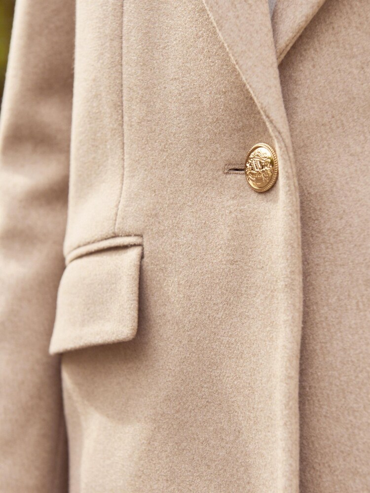 Oatmeal Revere Collar Coat - Image 5 of 5