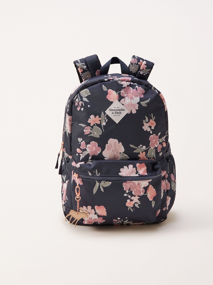 Modrý květovaný batoh Abercrombie & Fitch - Image 1 of 6