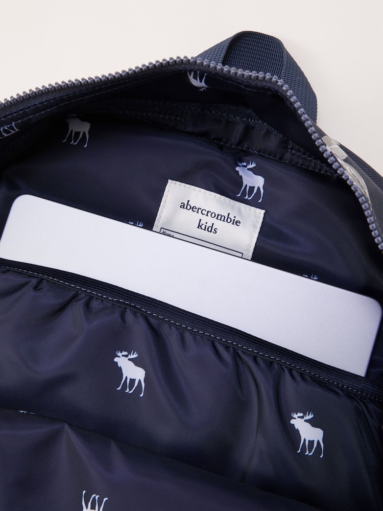 Modrý květovaný batoh Abercrombie & Fitch - Image 6 of 6
