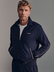 Belstaff Navy Relaxed Full Zip Sweat Top - Image 1 of 10