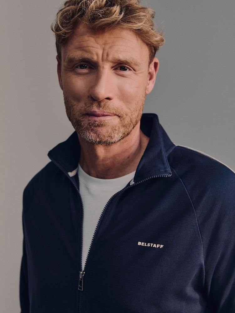 Belstaff Navy Relaxed Full Zip Sweat Top - Image 2 of 10 Belstaff Navy Relaxed Full Zip Sweat Top - Image 2 of 10