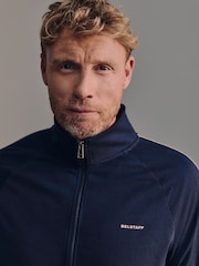 Belstaff Navy Relaxed Full Zip Sweat Top - Image 6 of 10