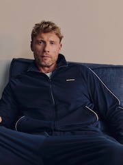 Belstaff Navy Relaxed Full Zip Sweat Top - Image 9 of 10