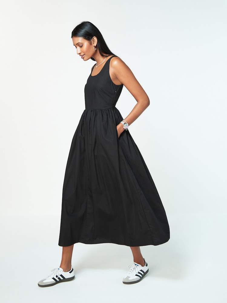 Negru - Rochie de vară din poplin - Image 1 of 6