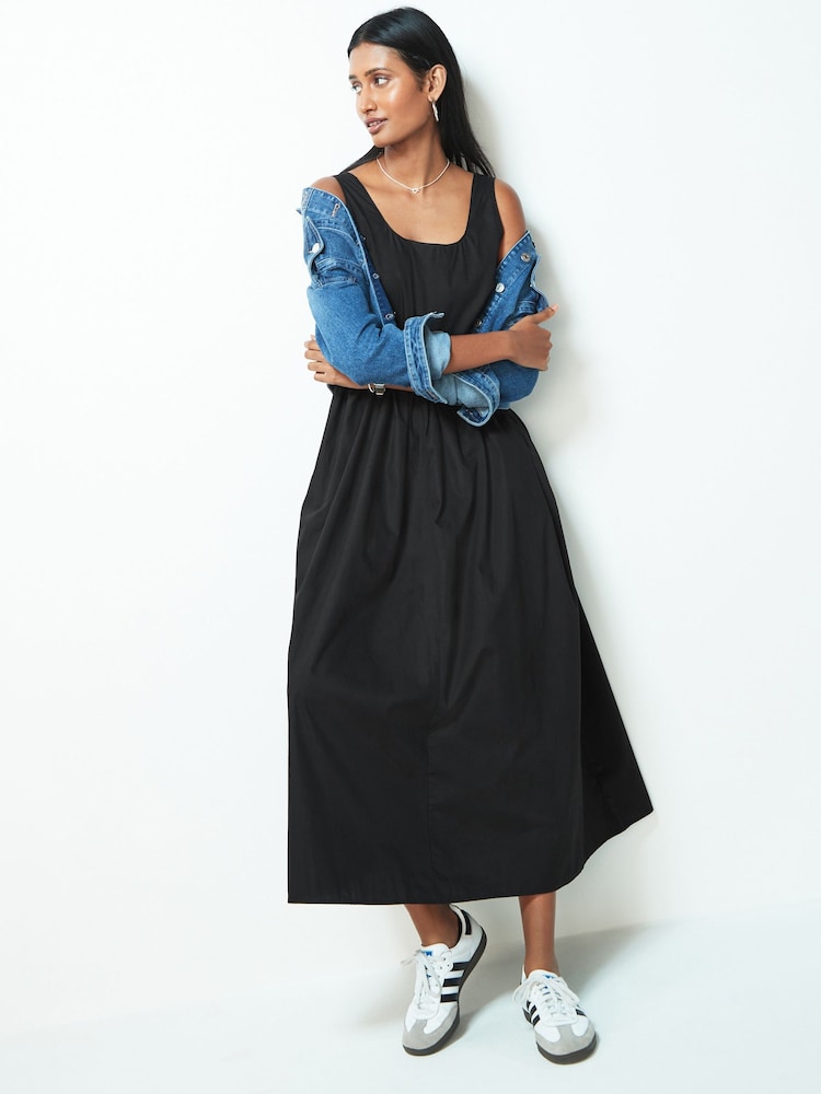 Negru - Rochie de vară din poplin - Image 2 of 6